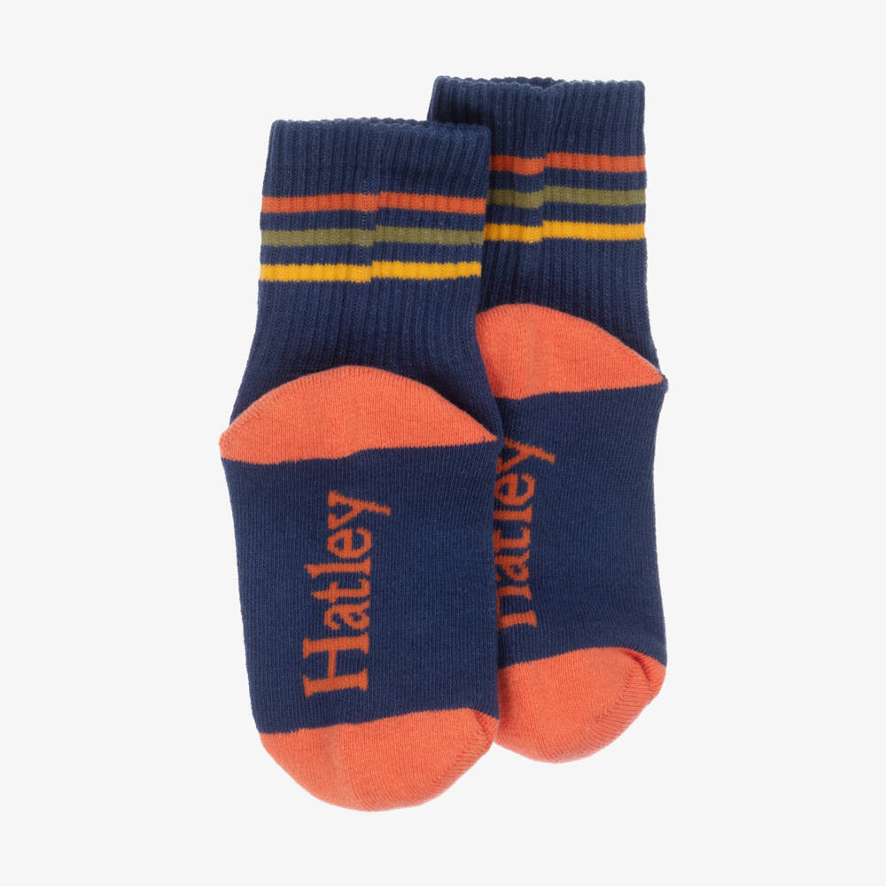Hatley-Boys Azure Striped Knit Socks | Childrensalon Outlet