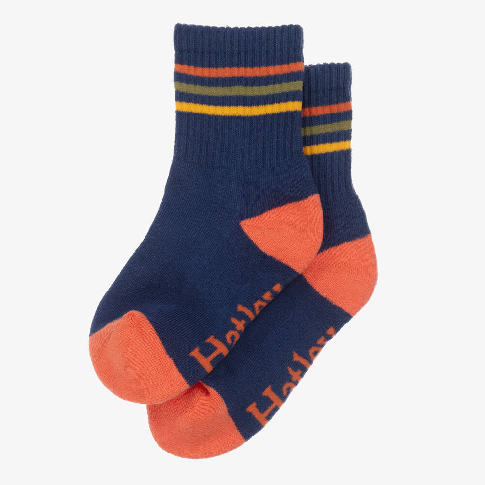 Hatley-Boys Azure Striped Knit Socks | Childrensalon Outlet