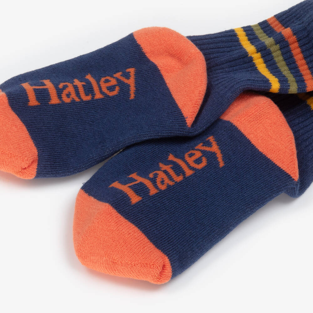 Hatley-Boys Azure Striped Knit Socks | Childrensalon Outlet