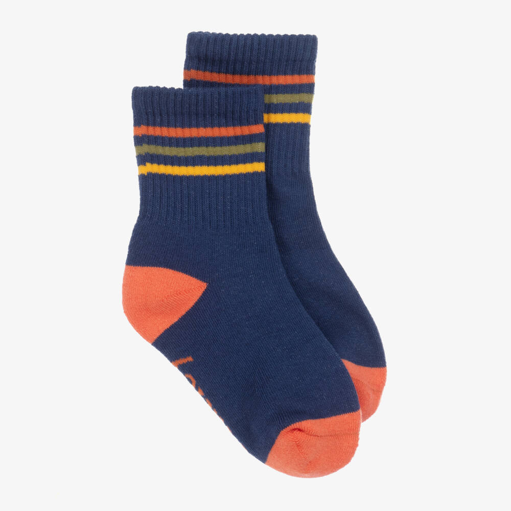 Hatley-Boys Azure Striped Knit Socks | Childrensalon Outlet