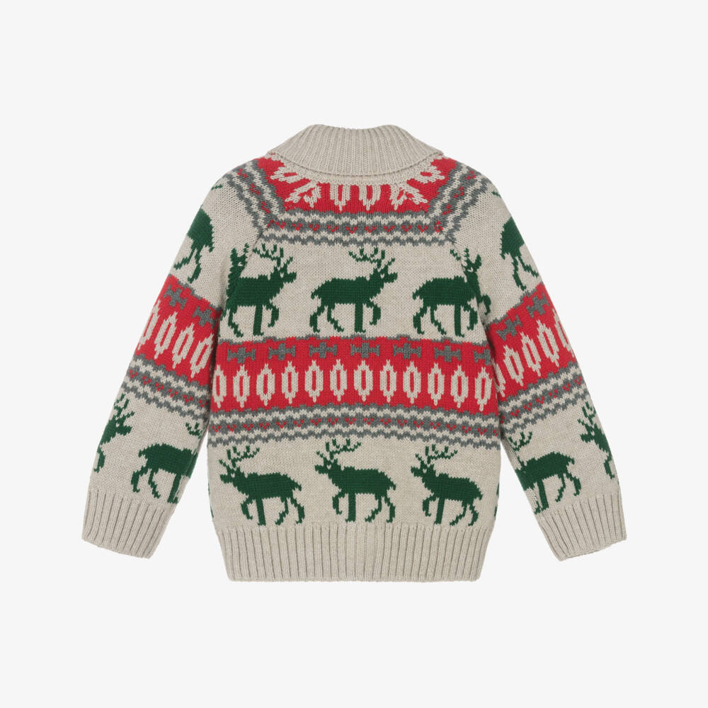 Hatley-Бежевый зимний вязаный кардиган для мальчиков | Childrensalon Outlet