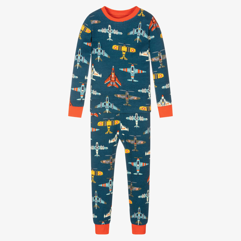 Hatley - Blauer Aircrafts Schlafanzug (J) | Childrensalon