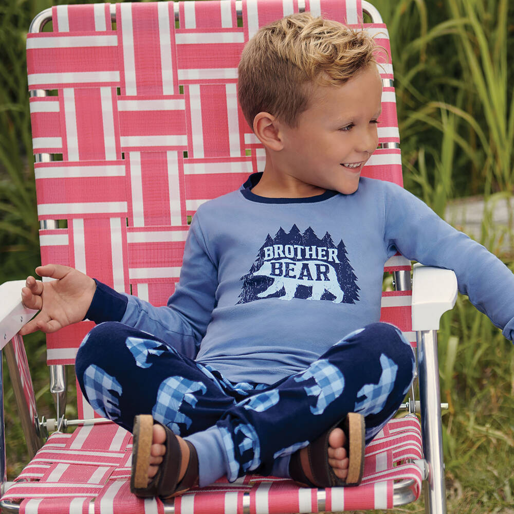 Little Blue House by Hatley-Boys Blue Brother Bear Pyjamas | Childrensalon Outlet