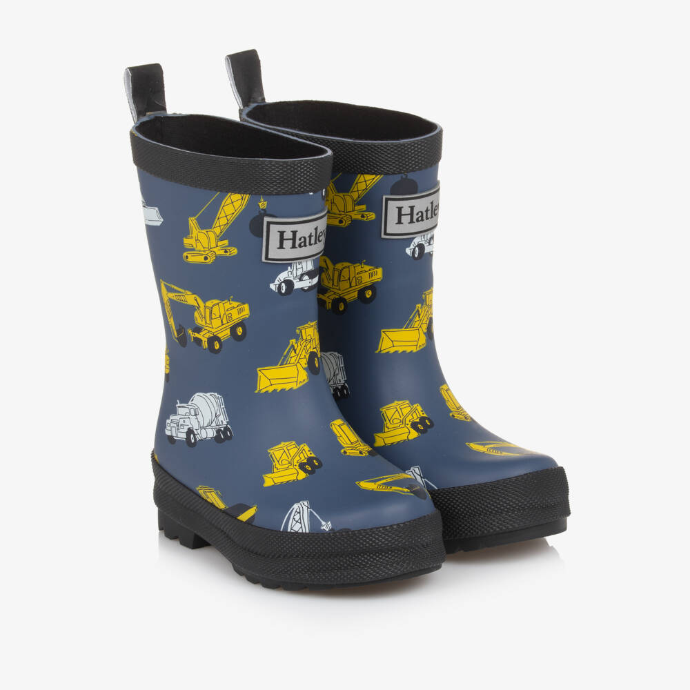 Hatley-Boys Blue Builder Adventure Boots | Childrensalon Outlet
