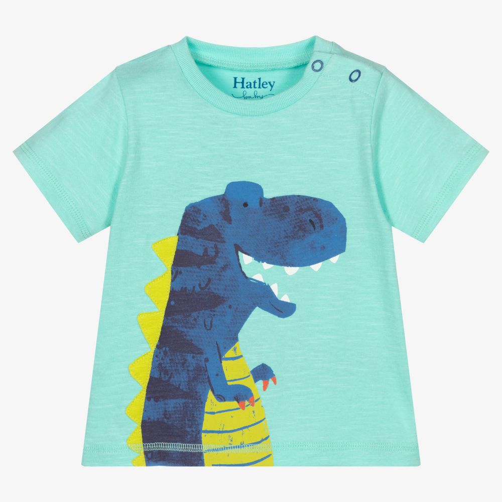 Hatley - Boys Blue Cotton Dino T-Shirt | Childrensalon