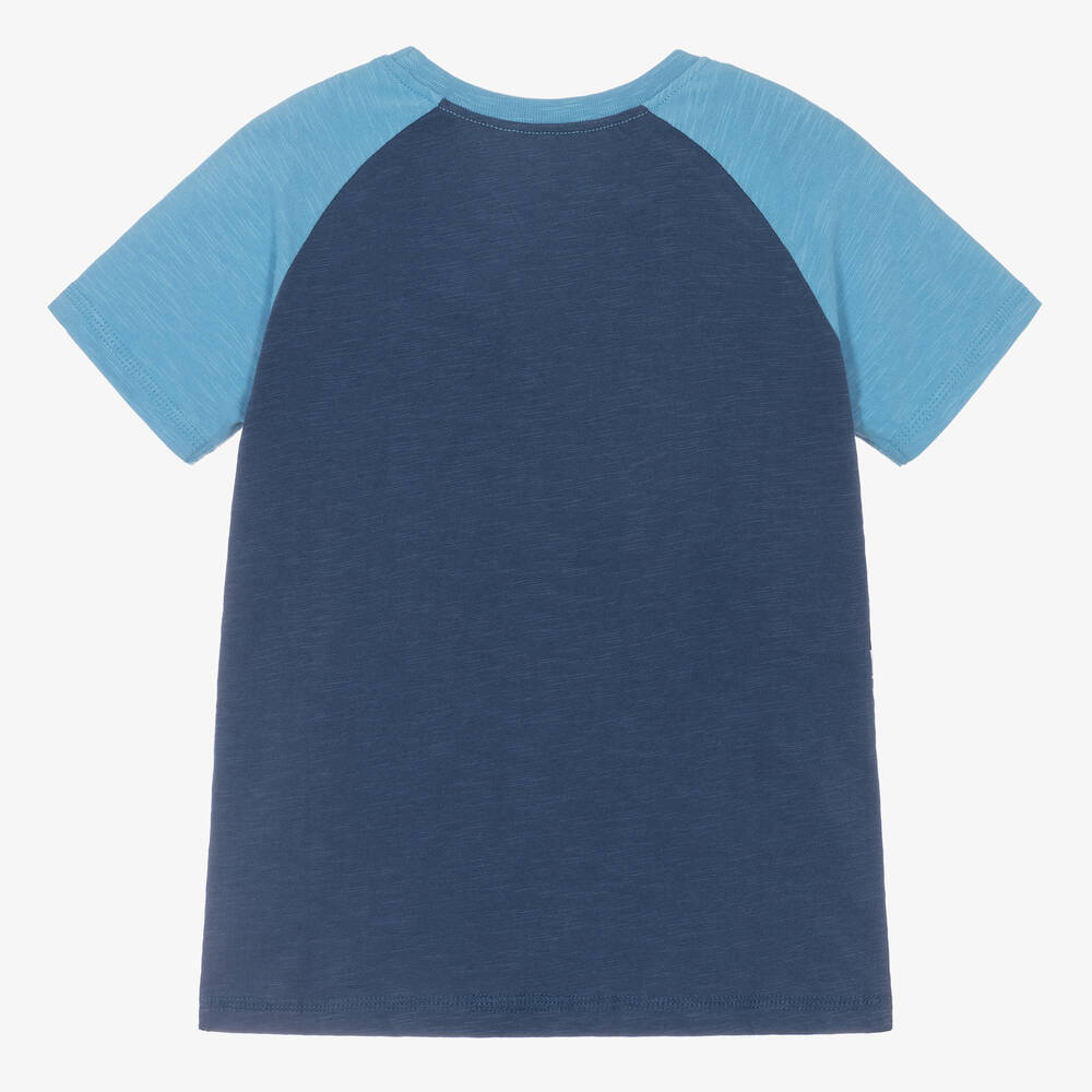Hatley-Boys Blue Cotton Dinosaur T-Shirt | Childrensalon Outlet