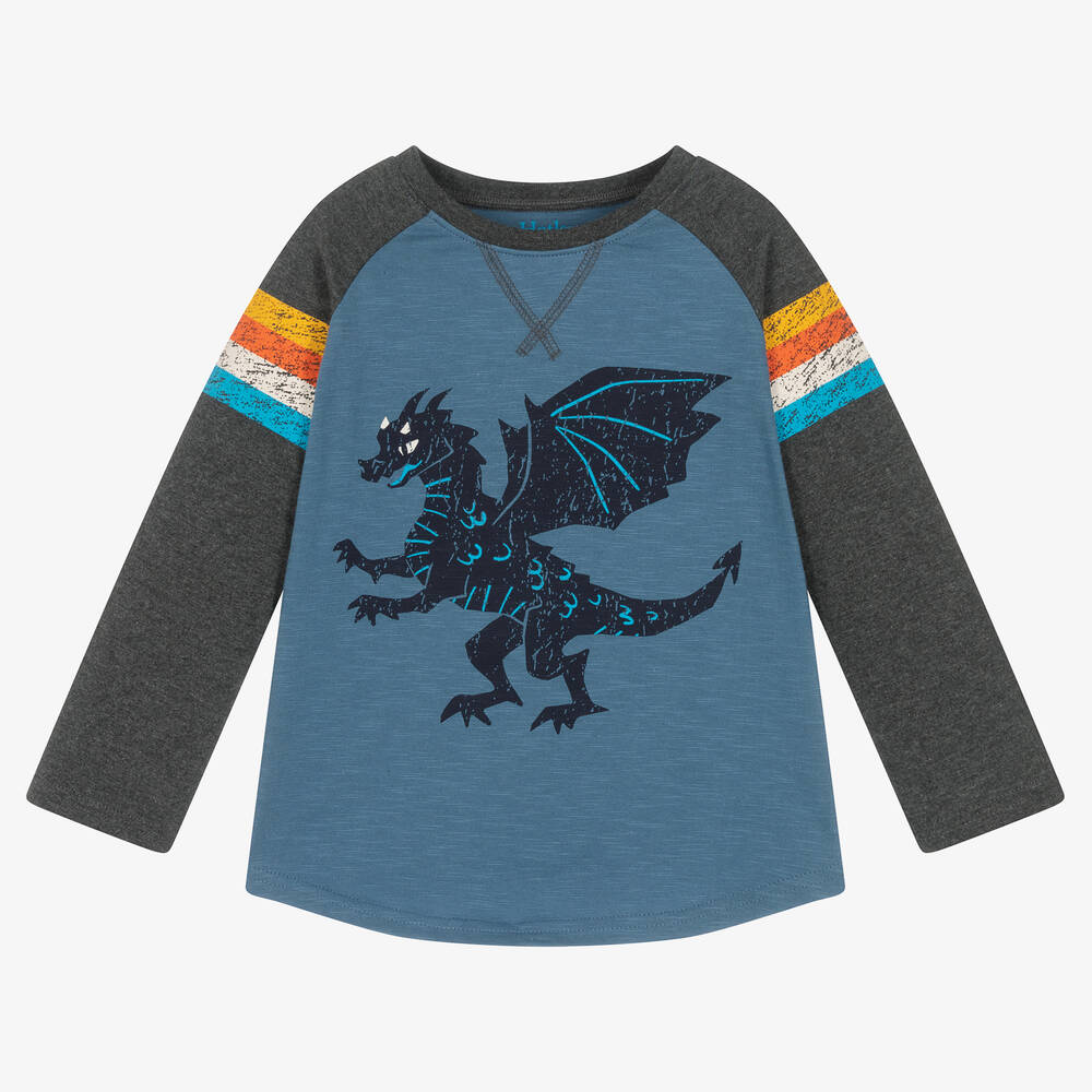 Hatley-Boys Blue Cotton Dragon Top | Childrensalon Outlet