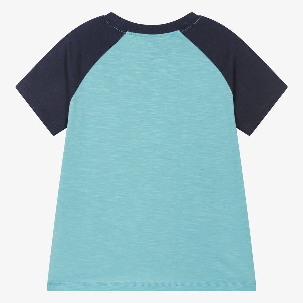 Hatley-Boys Blue Cotton Forest Animal T-Shirt | Childrensalon Outlet