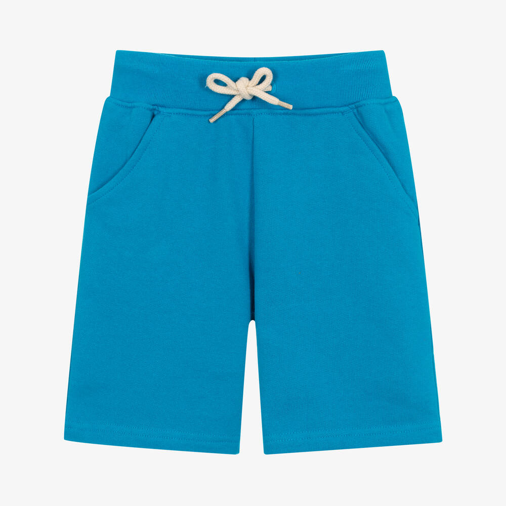 Hatley - Boys Blue Cotton Jersey Shorts  | Childrensalon