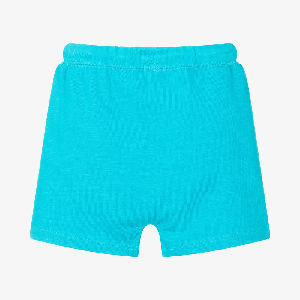 Hatley-شورت قطن جيرسي لون أزرق تركواز للأولاد | Childrensalon Outlet