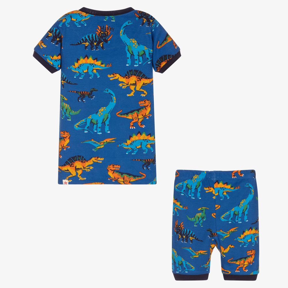 Hatley-Boys Blue Dino Short Pyjamas | Childrensalon Outlet