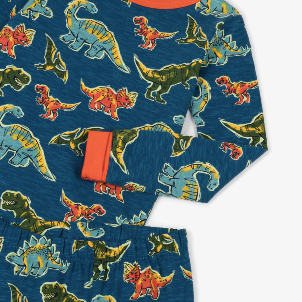 Hatley-Пижама из хлопка с динозаврами синяя для мальчиков | Childrensalon Outlet