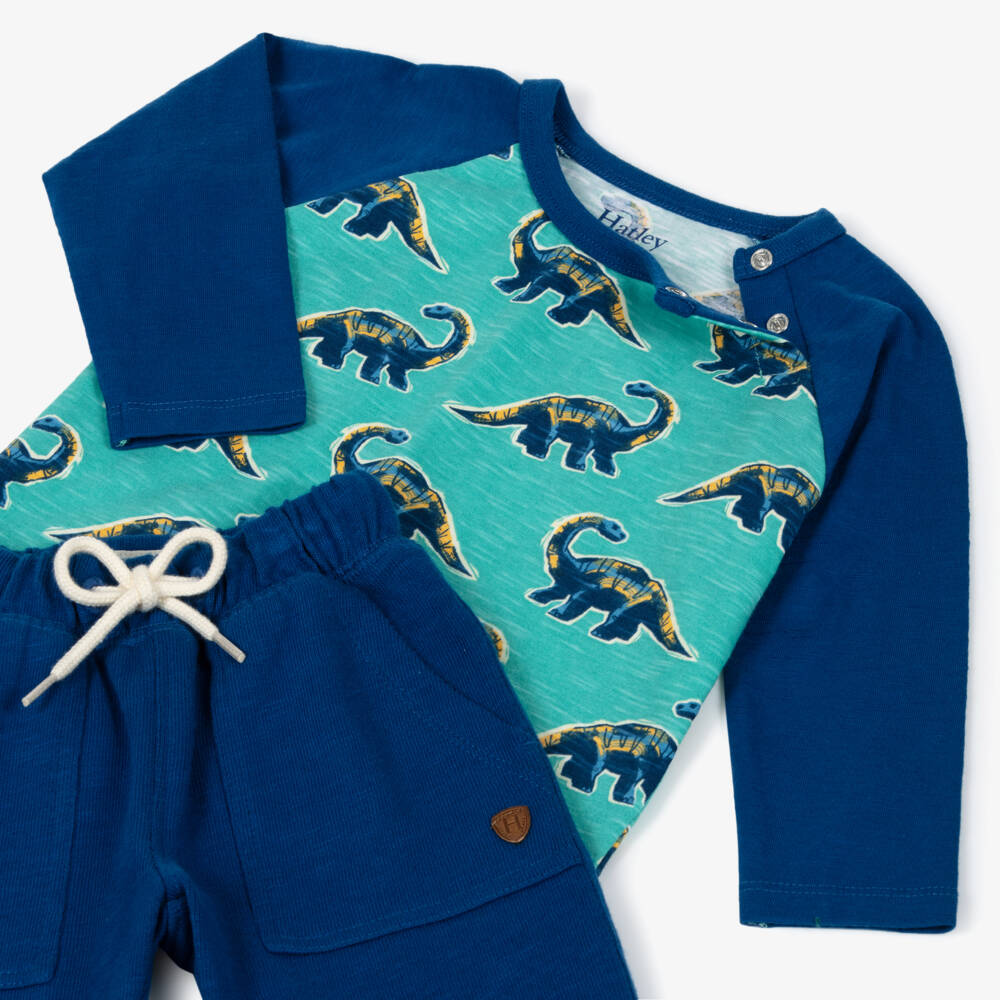 Hatley-Костюм с динозавром для мальчиков синий светящийся | Childrensalon Outlet