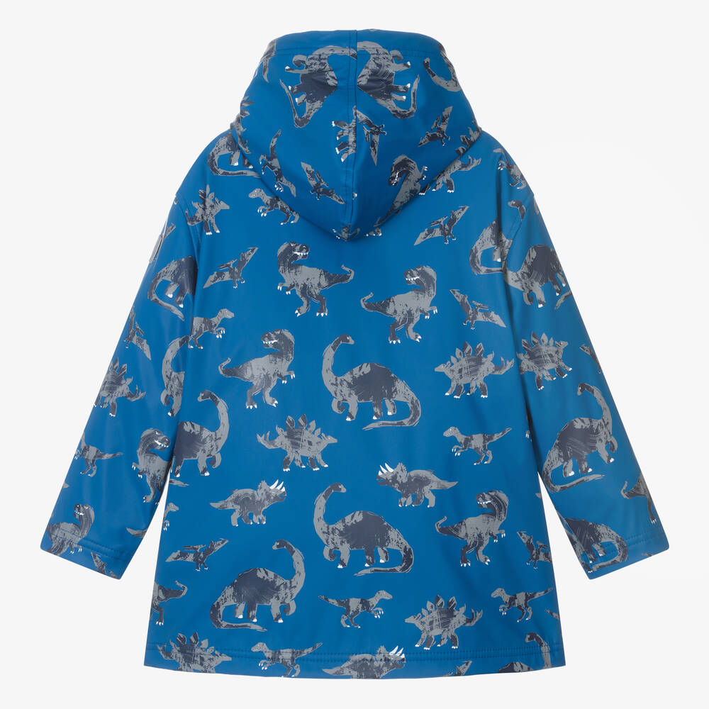 Hatley Boys Blue Dinosaur Hooded Raincoat Childrensalon Outlet