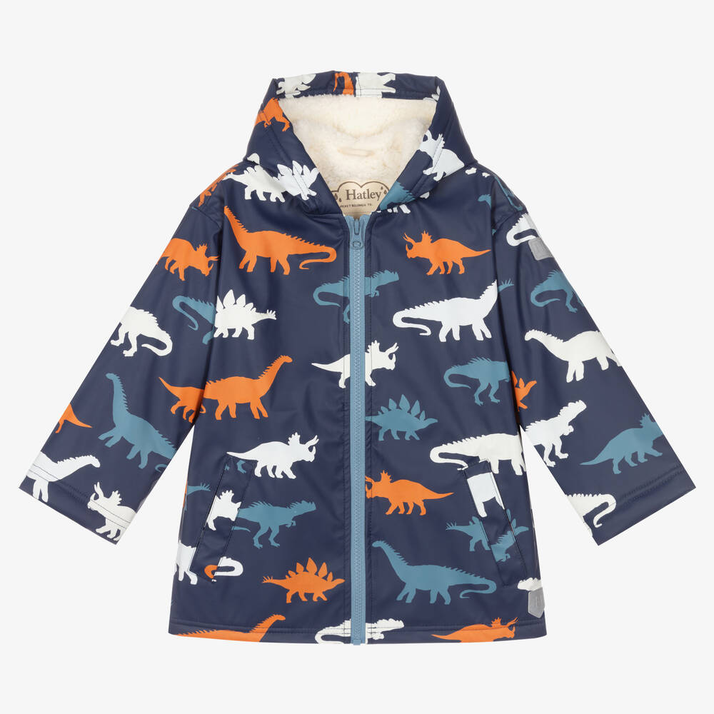 Hatley - Синий дождевик с динозаврами для мальчиков | Childrensalon