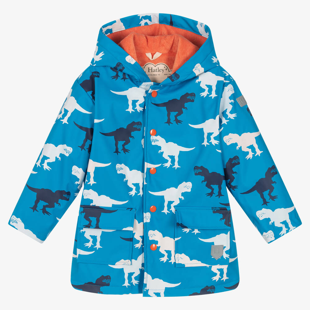 Hatley - معطف هودي واقي من المطر لون أزرق للأولاد | Childrensalon