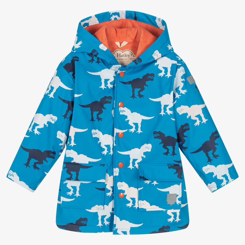 Hatley - Blaue Dino-Regenjacke für Jungen | Childrensalon