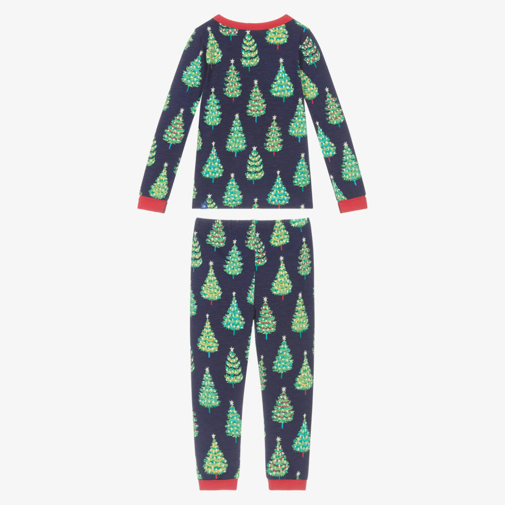 Hatley-Boys Blue Festive Tree Pyjamas | Childrensalon Outlet