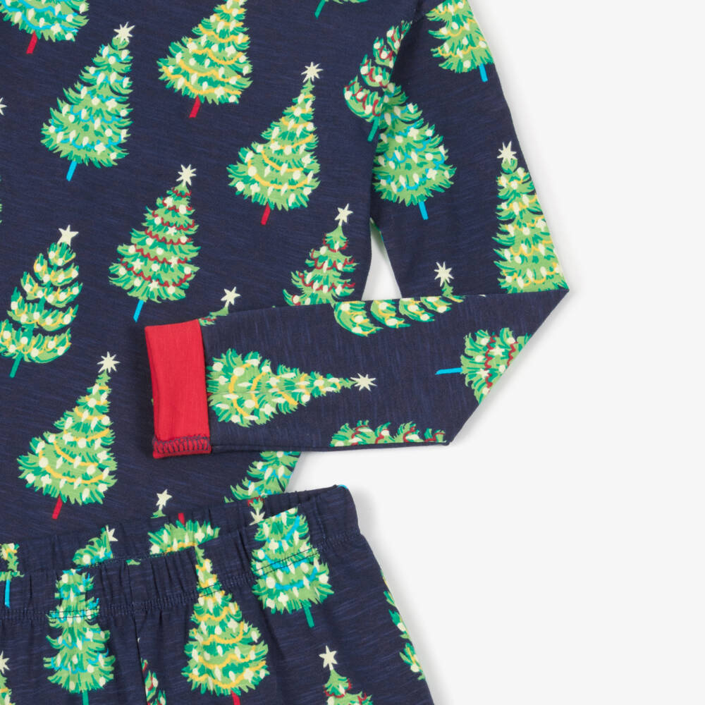 Hatley-Boys Blue Festive Tree Pyjamas | Childrensalon Outlet