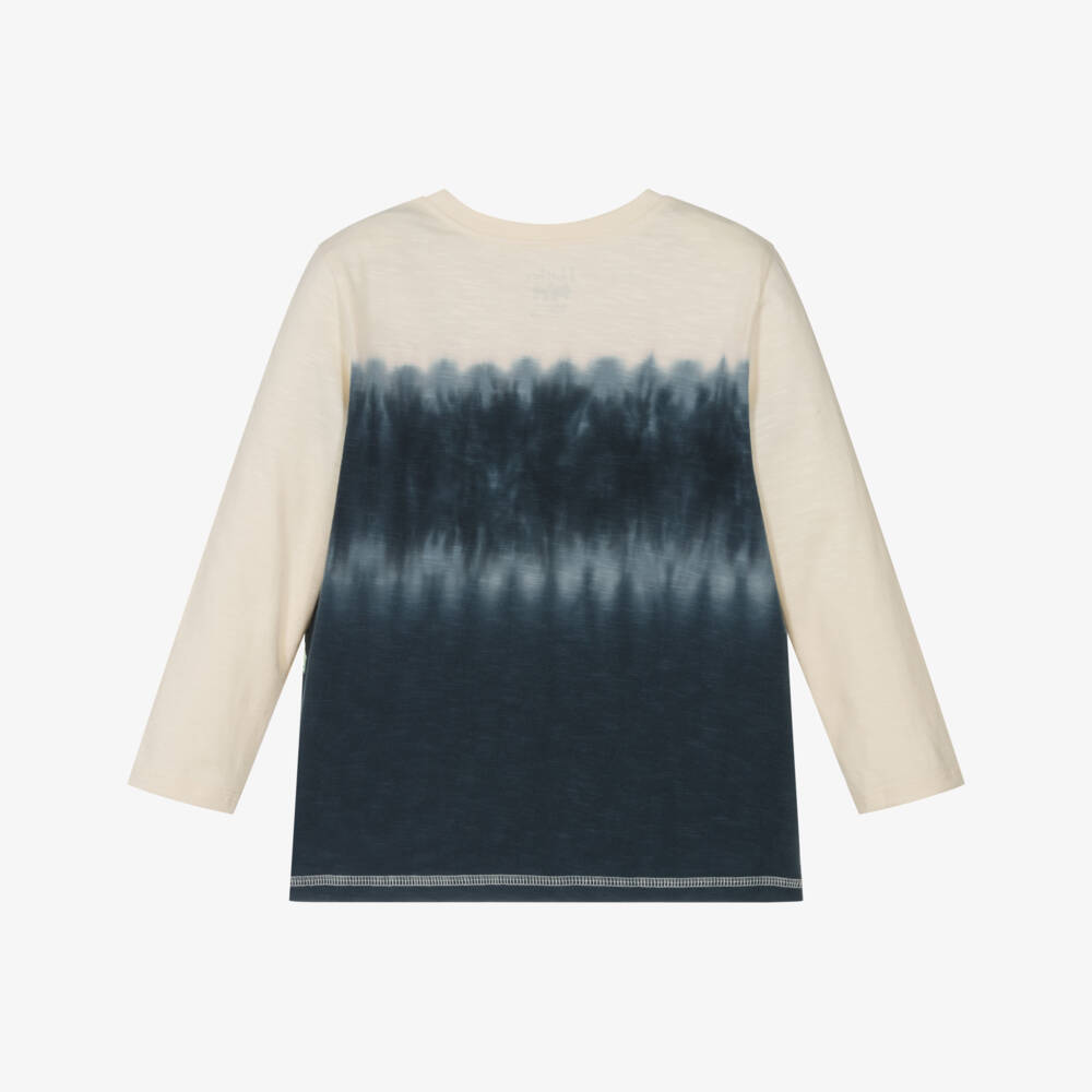 Hatley-تيشيرت أزرق بأكمام طويلة للأولاد مع تصميم سمكة القرش المتوهجة | Childrensalon Outlet