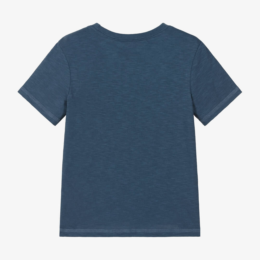 Hatley-Boys Blue Graphic Print Cotton T-Shirt | Childrensalon Outlet