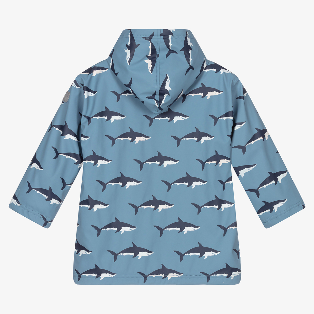 Hatley Boys Blue Hooded Raincoat Childrensalon Outlet