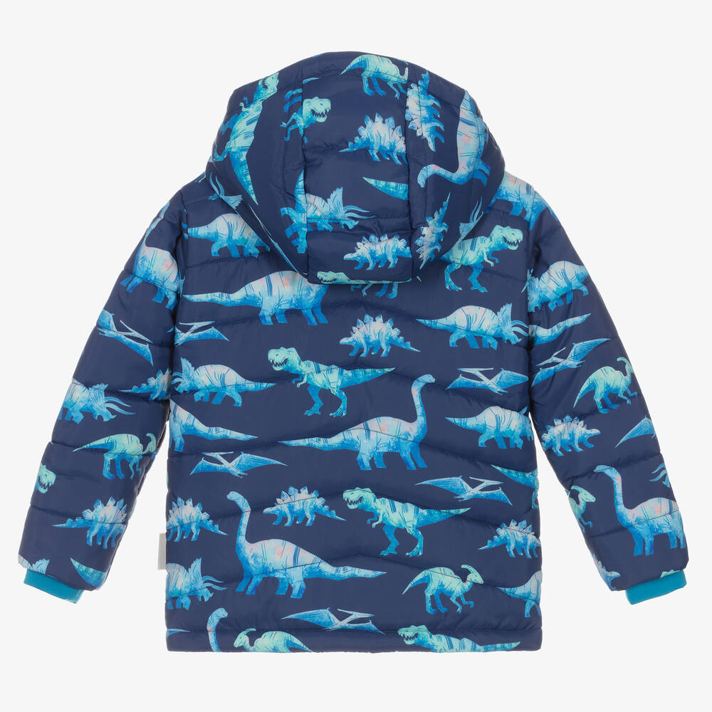 Hatley-Boys Blue Imagine Dinos Puffer Coat | Childrensalon Outlet