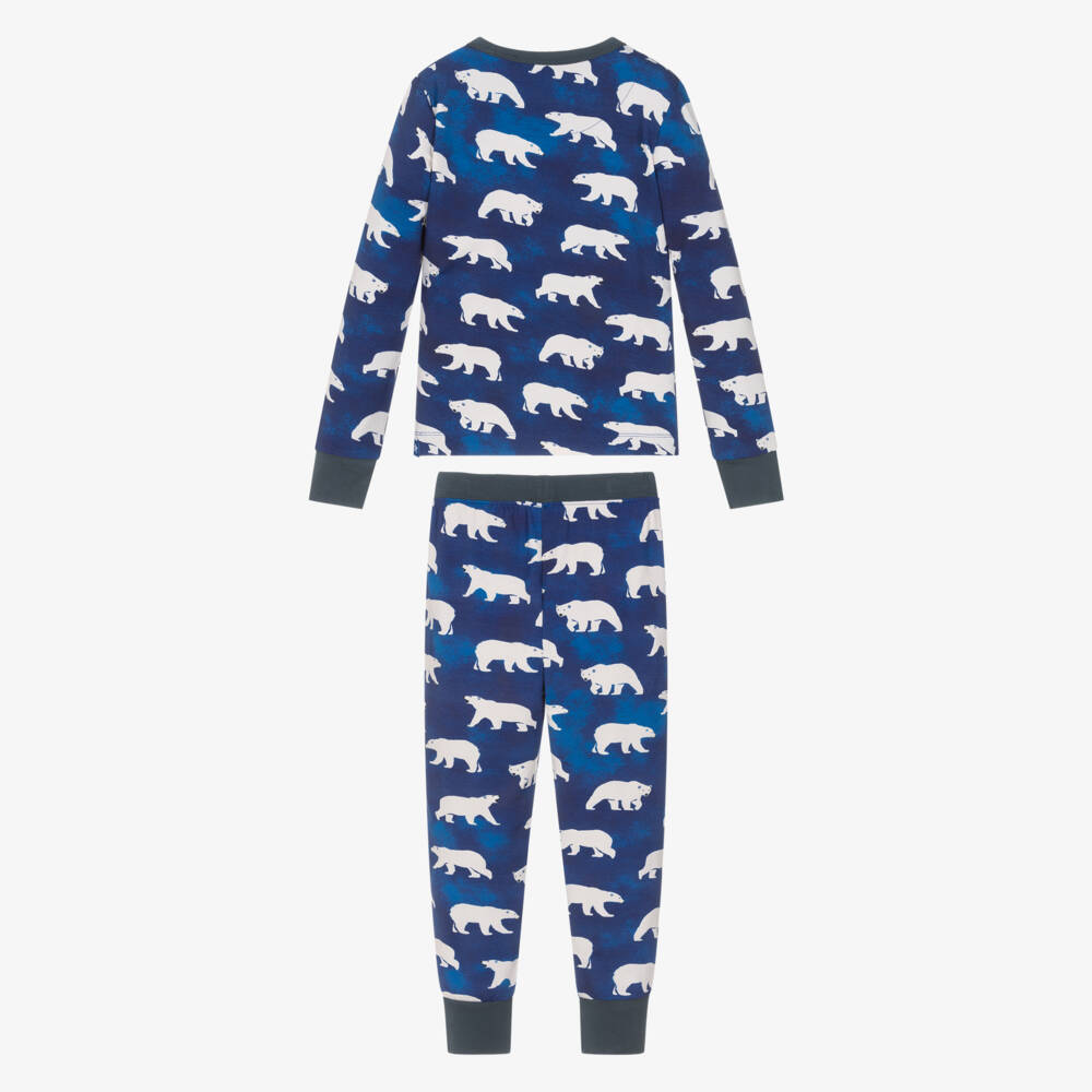 Hatley-Boys Blue Jersey Pyjamas with Polar Bears | Childrensalon Outlet