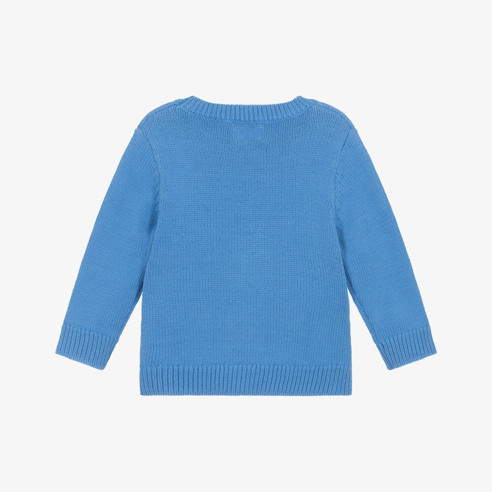 Hatley-Свитер синий вязаный с медведем для мальчиков | Childrensalon Outlet