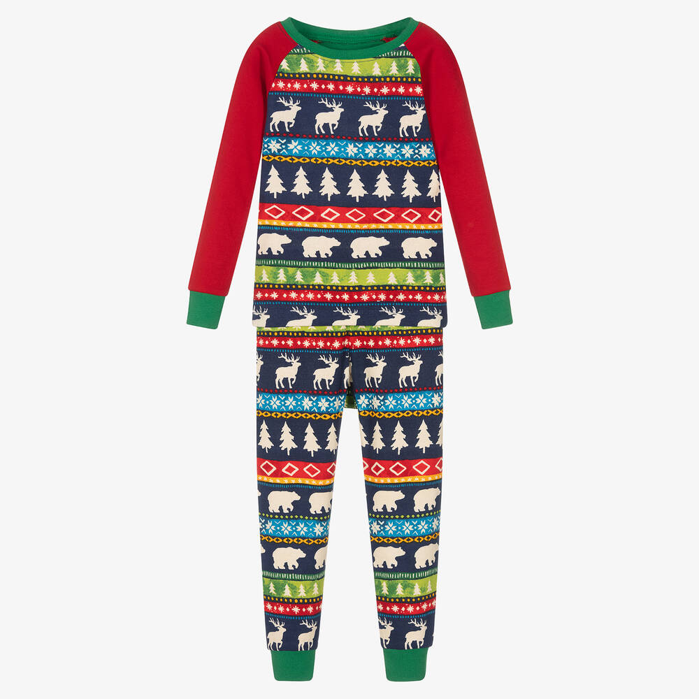 Hatley - Boys Blue Painted Fair Isle Pyjamas | Childrensalon