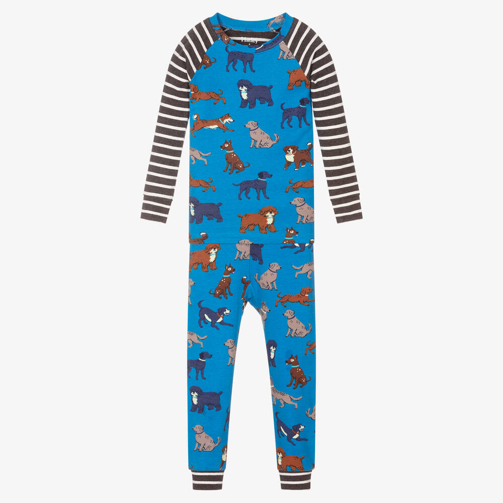 Hatley - Blauer Welpen-Schlafanzug (J) | Childrensalon