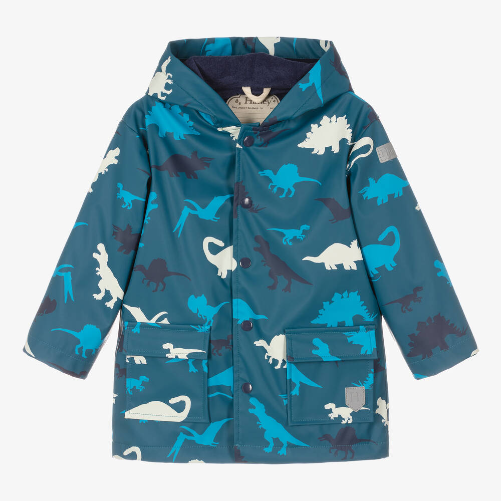 Hatley - Blaue Real Dinos Regenjacke  | Childrensalon