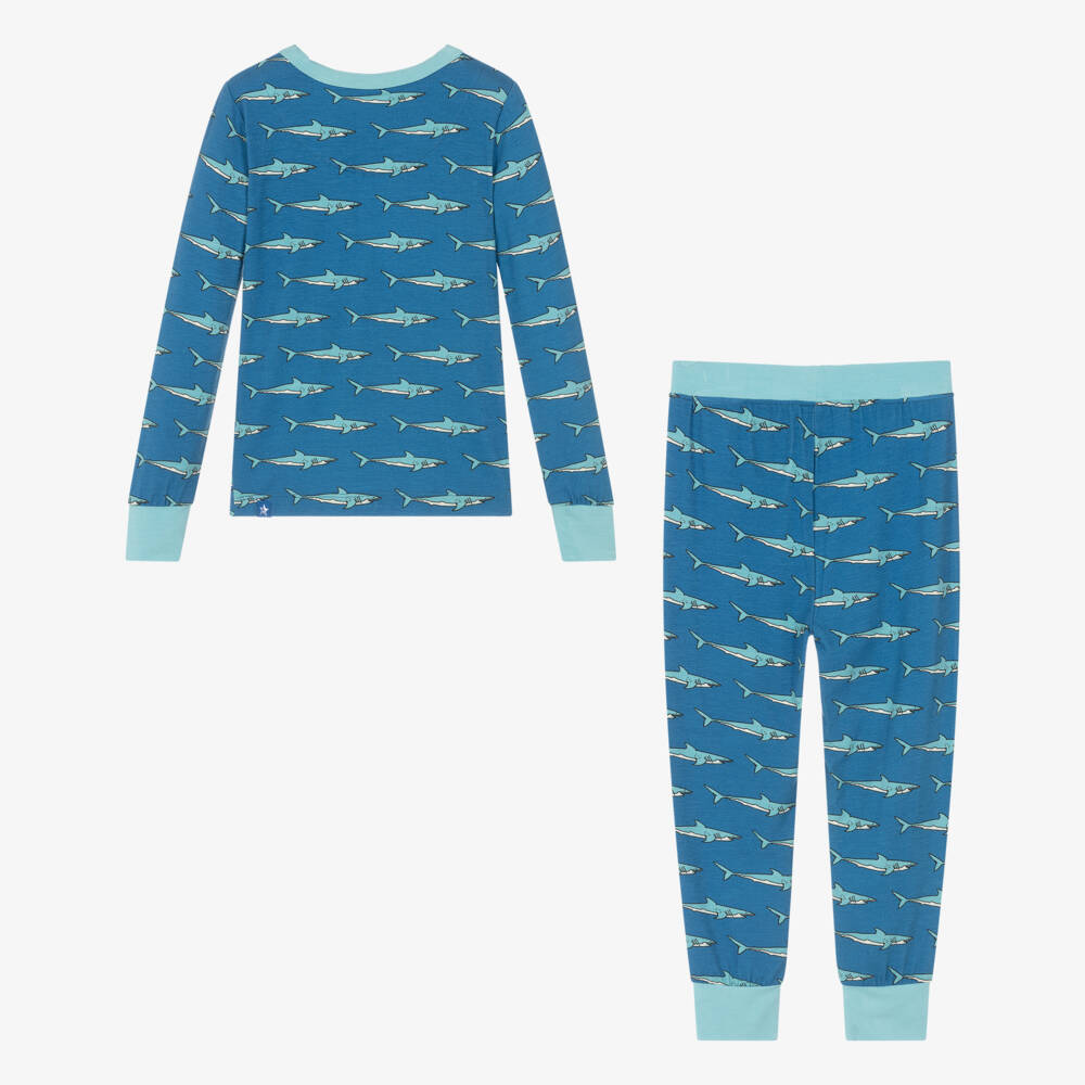 Hatley-Boys Blue Shark Soft Sleepwear | Childrensalon Outlet