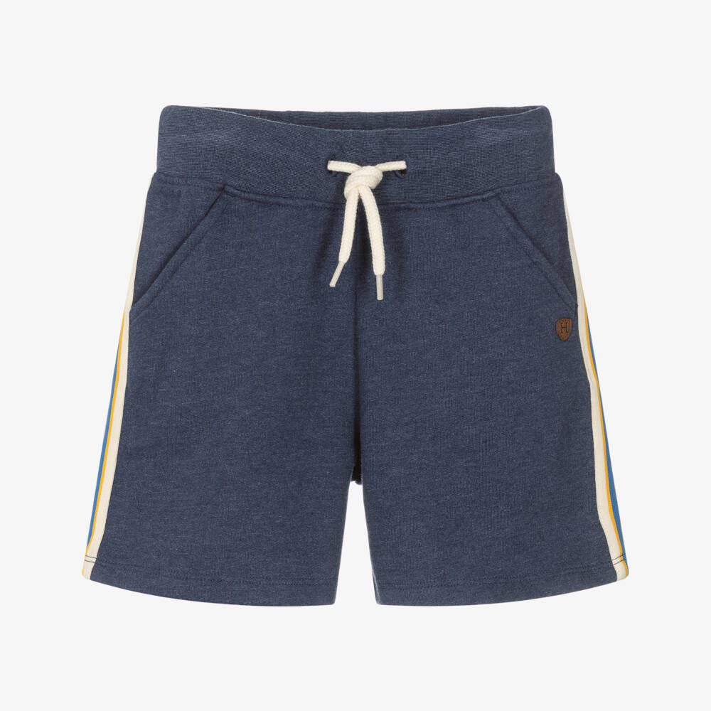 Hatley-Boys Blue Striped Cotton Shorts | Childrensalon Outlet