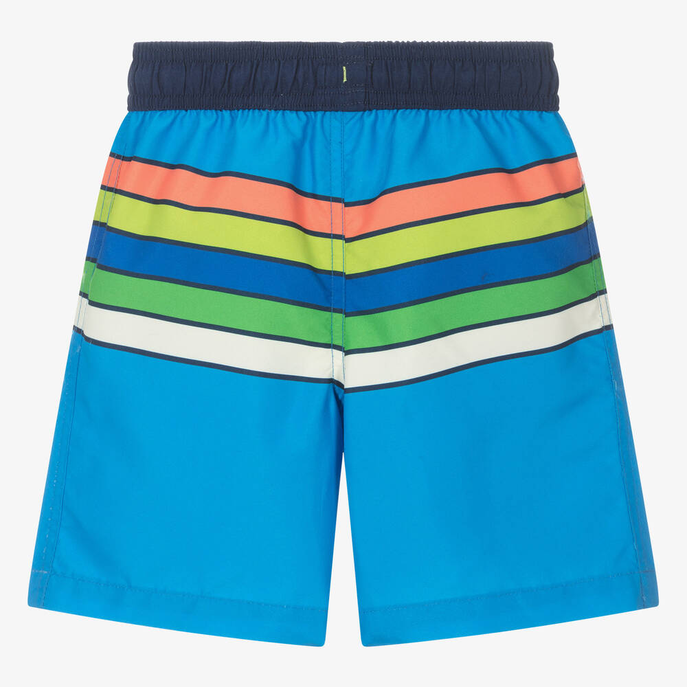 Hatley-Boys Blue Striped Swim Shorts (UPF50+) | Childrensalon Outlet