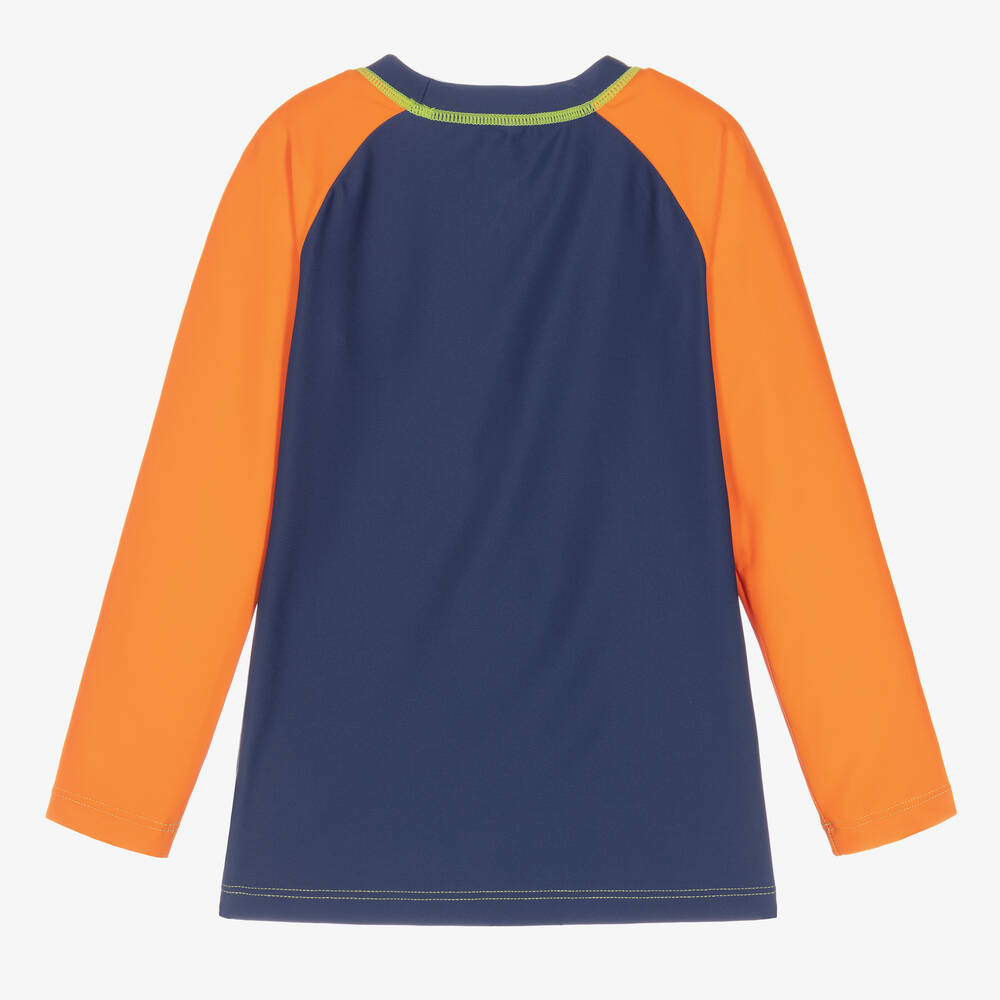 Hatley-توب واقي من الشمس لون كحلي وبرتقالي (UPF50+) | Childrensalon Outlet