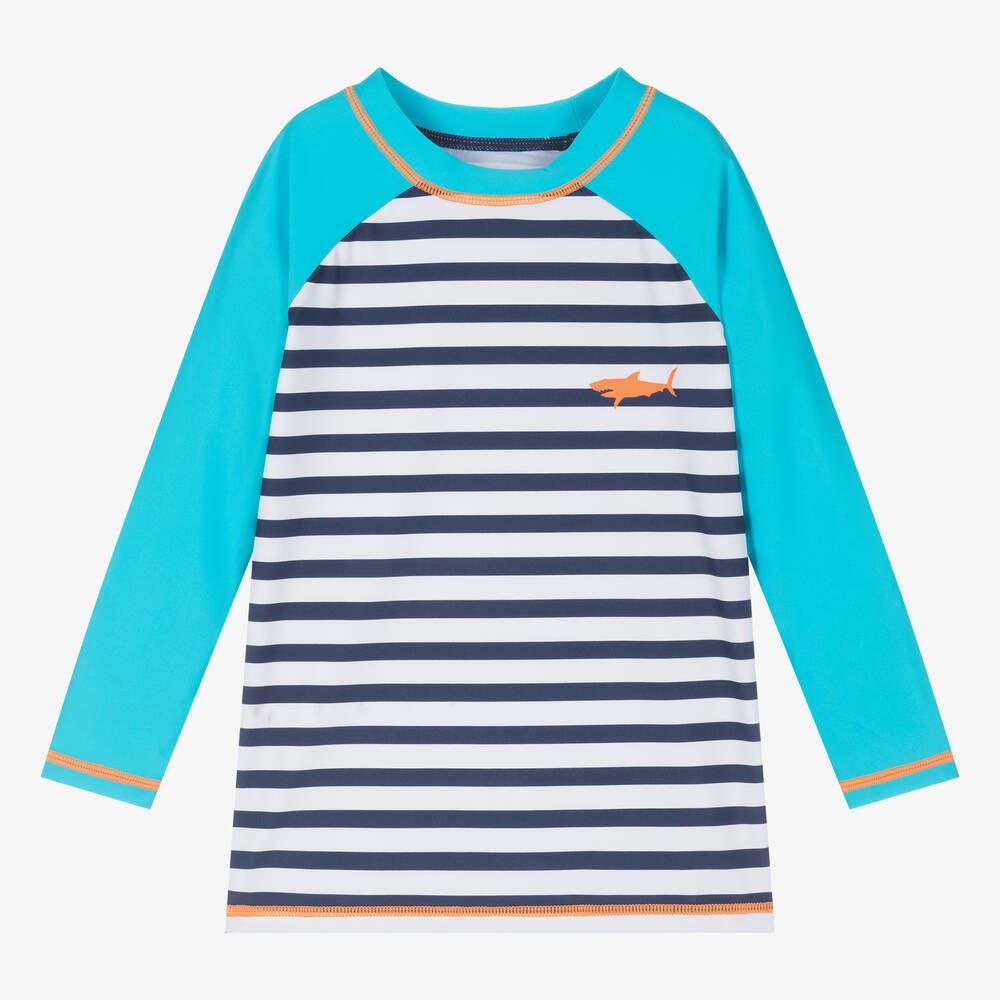 Hatley-توب واقي من الشمس مقلم لون كحلي وأبيض (UPF50+) | Childrensalon Outlet