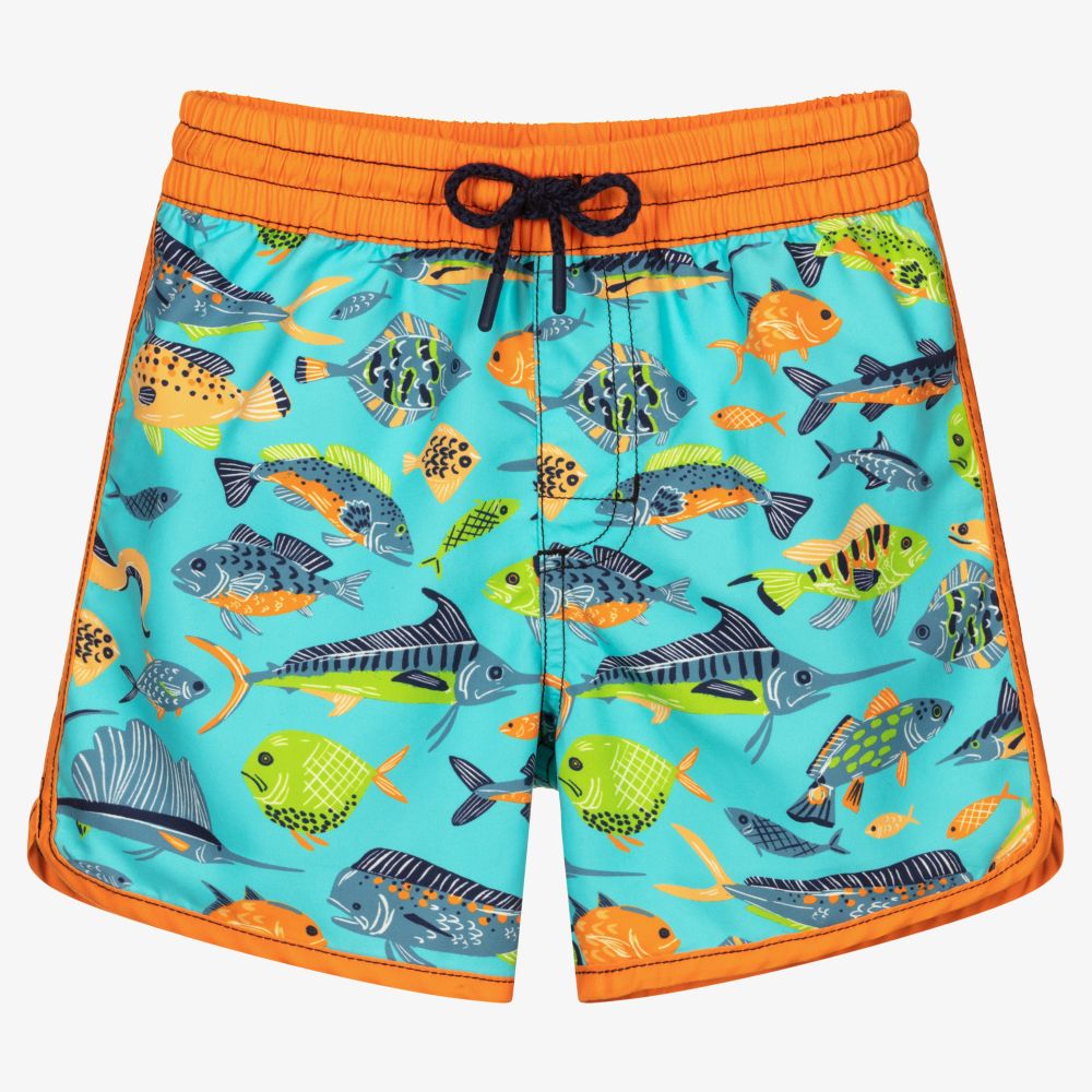 Hatley - Boys Blue Swim Shorts (UPF50+) | Childrensalon