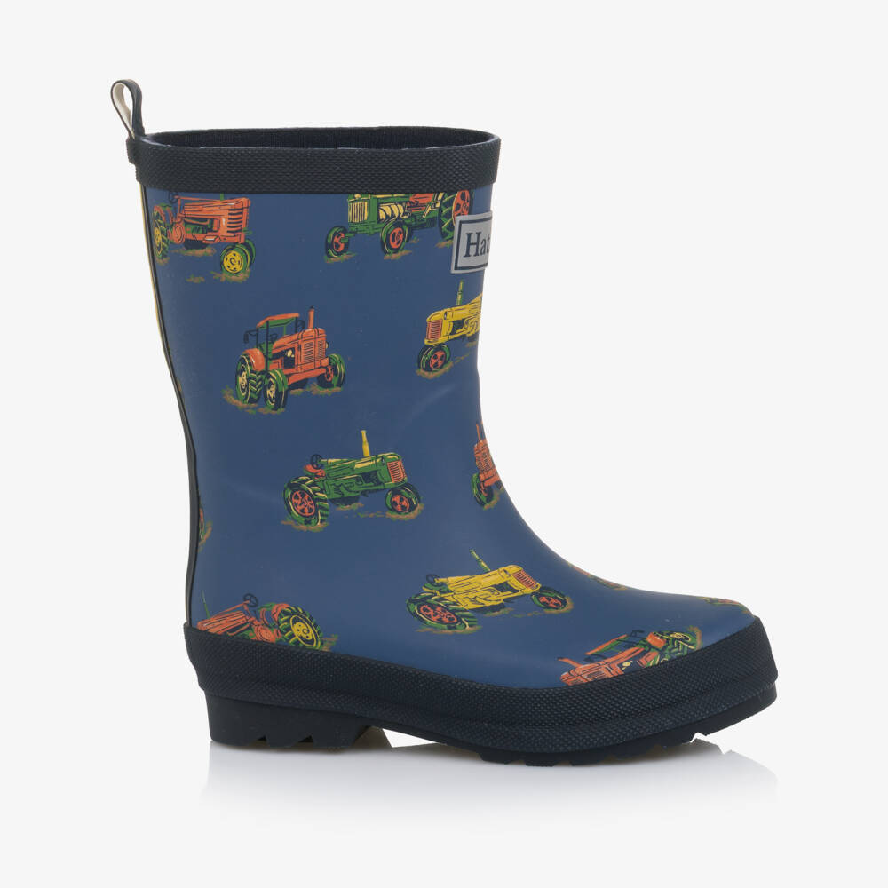 Hatley-Синие резиновые сапоги с принтом трактора для мальчиков | Childrensalon Outlet