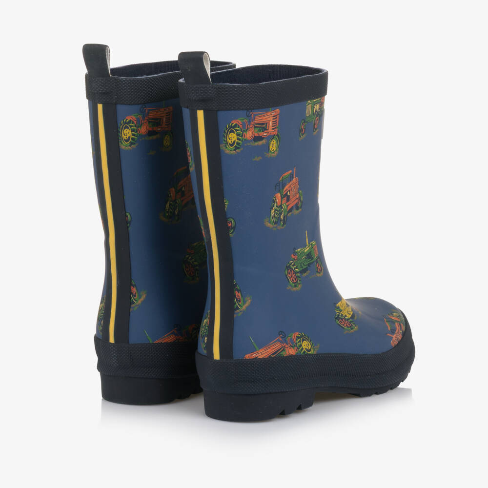 Hatley-Синие резиновые сапоги с принтом трактора для мальчиков | Childrensalon Outlet