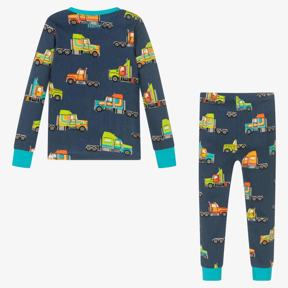 Hatley Boys Blue Truck Cotton Pyjamas Childrensalon Outlet