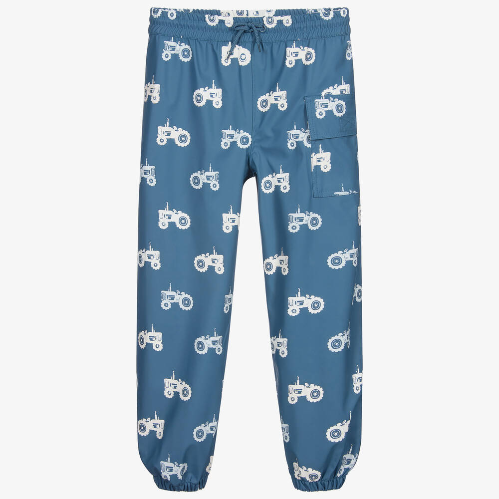 Hatley - Boys Blue Waterproof Trousers | Childrensalon