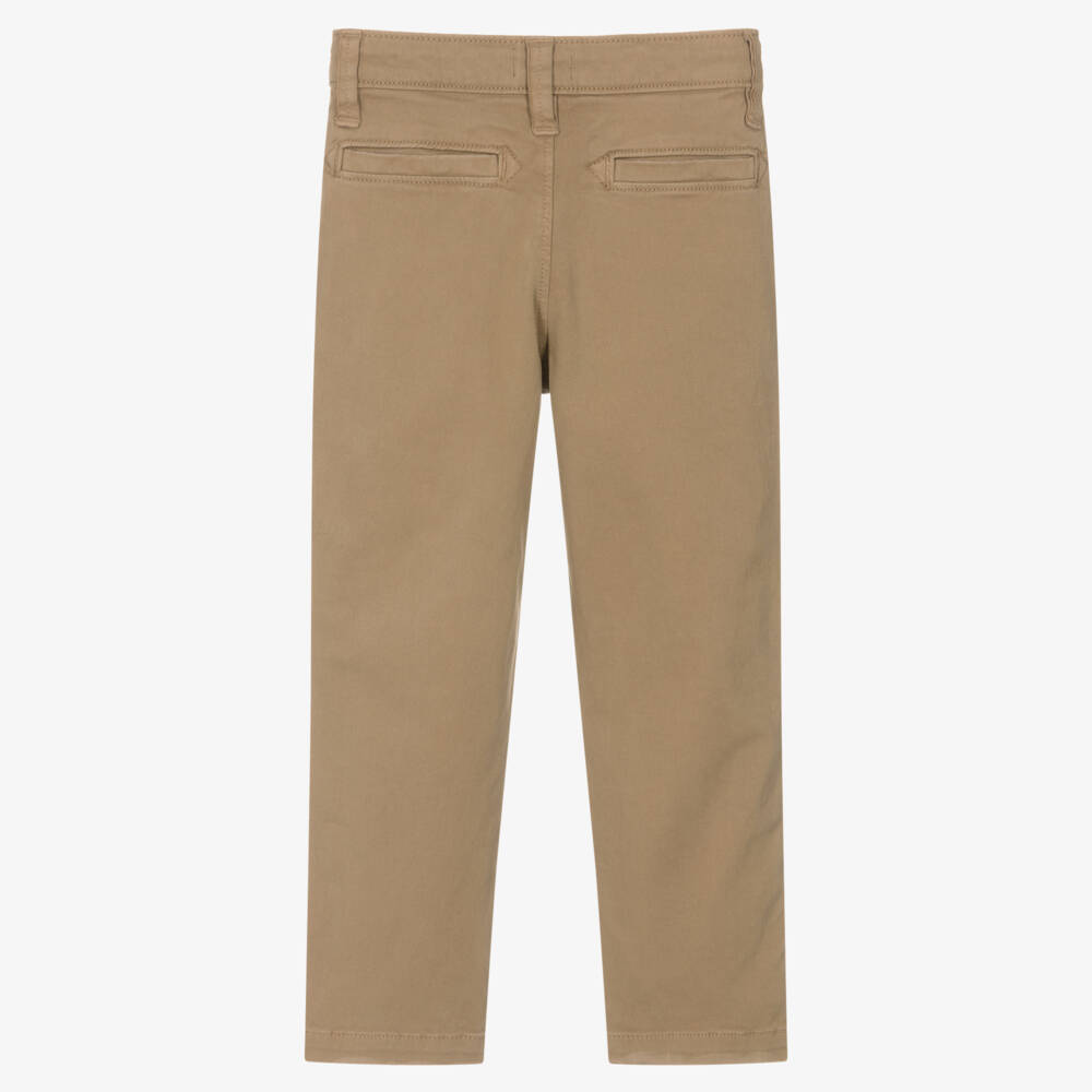 Hatley-Boys Brown Cotton Twill Trousers | Childrensalon Outlet