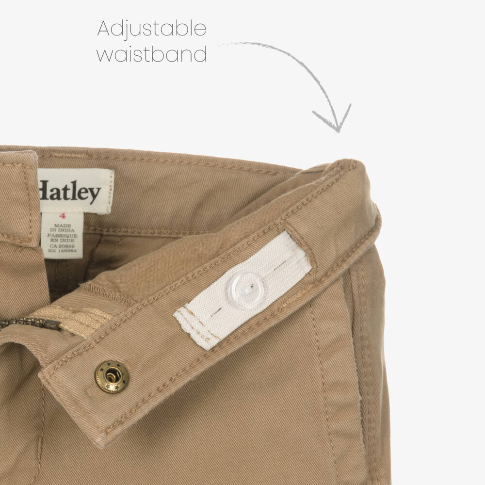 Hatley-Boys Brown Cotton Twill Trousers | Childrensalon Outlet
