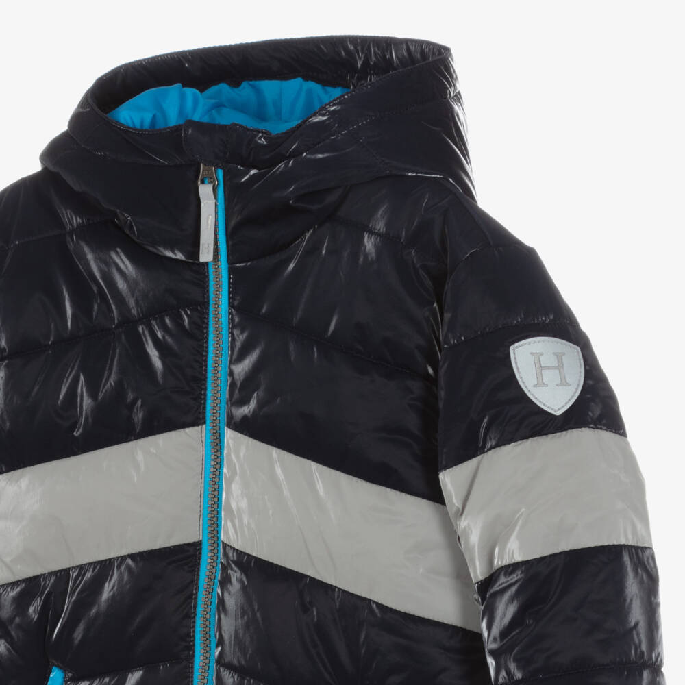 Hatley-Boys Chevron Hooded Puffer Jacket | Childrensalon Outlet