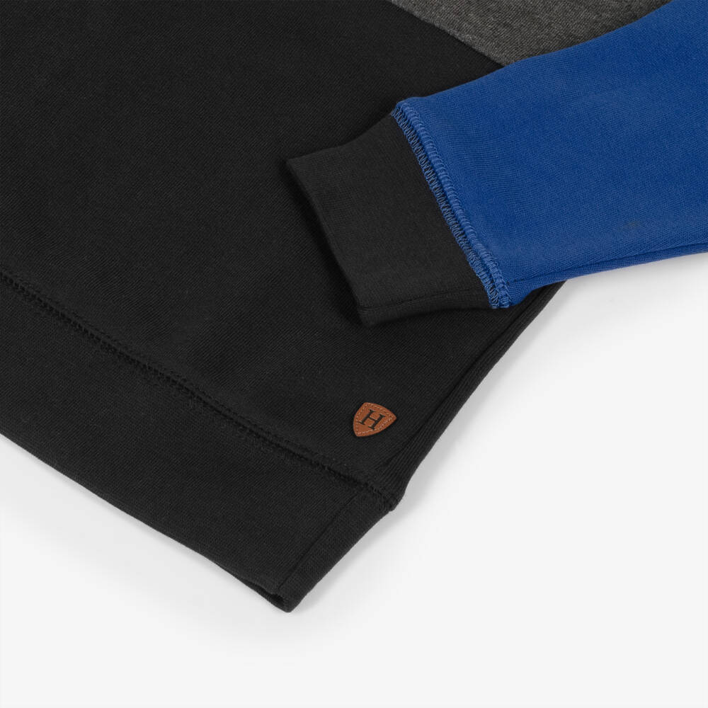 Hatley-Boys Colourblock Cotton Sweatshirt | Childrensalon Outlet