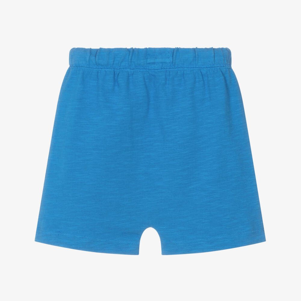 Hatley-Boys Cozy Blue Knit Shorts | Childrensalon Outlet
