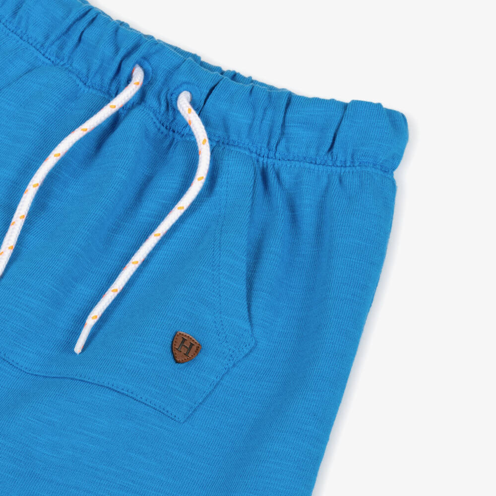 Hatley-Boys Cozy Blue Knit Shorts | Childrensalon Outlet
