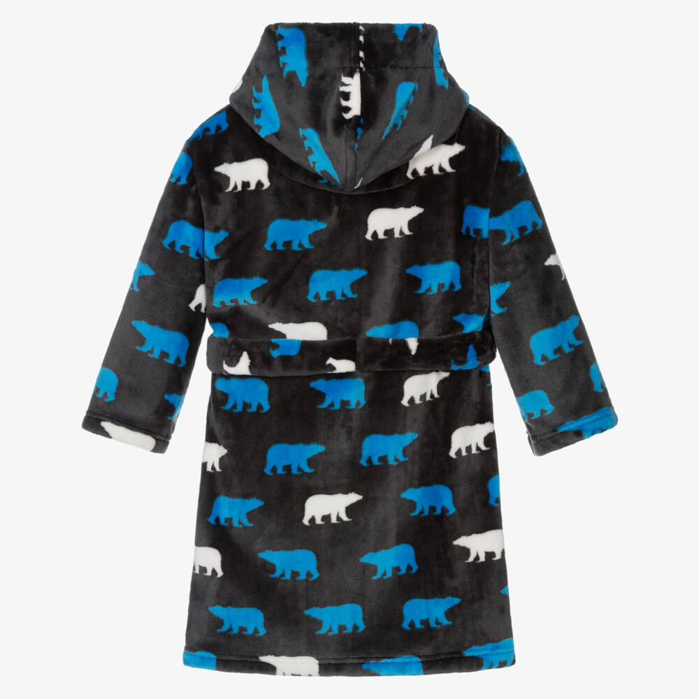 Hatley-روب دافئ رمادي للأولاد بنقشة دب قطبي | Childrensalon Outlet