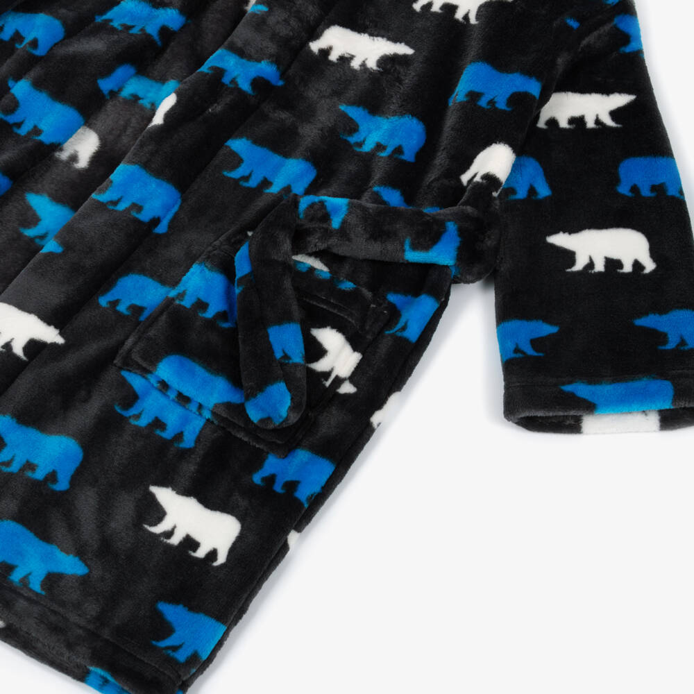 Hatley-روب دافئ رمادي للأولاد بنقشة دب قطبي | Childrensalon Outlet